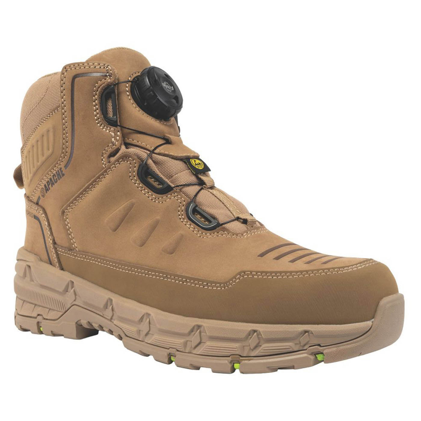 Apache Safety Boots Mens Standard Fit Brown Waterproof Shoes Steel Toe Size 13 - Image 1