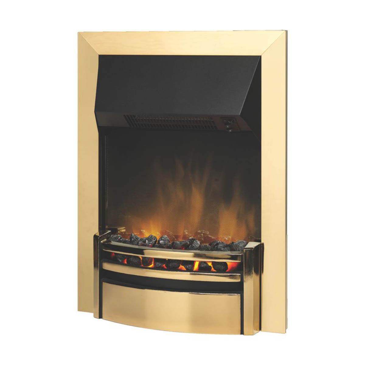 Dimplex Electric Fire 2kW Inset Brass Optiflame Coal Effect Fireplace Home - Image 2