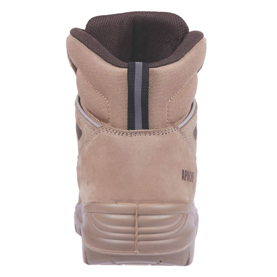 Apache Mens Safety Boots Stone Beige Steel Toe Cap Comfort Ankle Size 10 - Image 4