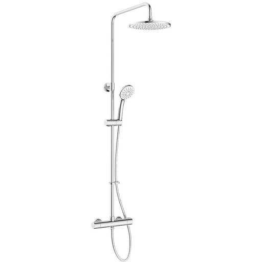 Mixer Shower Set Cool Thermostatic Touch Dual Outlet Round Head 3 Spray Patterns - Image 1