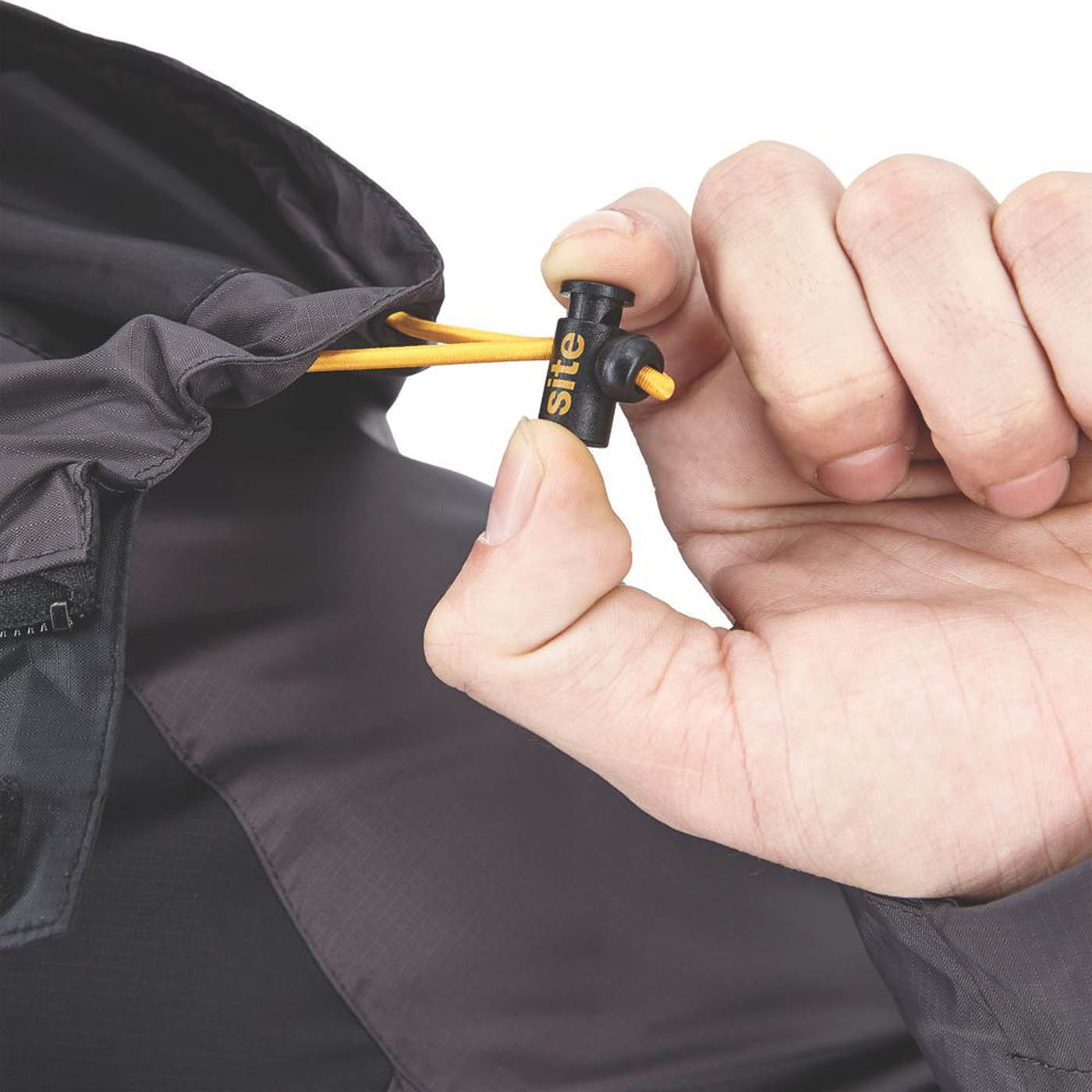 Site Work Jacket Mens Grey Waterproof Hooded Breathable Medium Size 47in Chest - Image 4