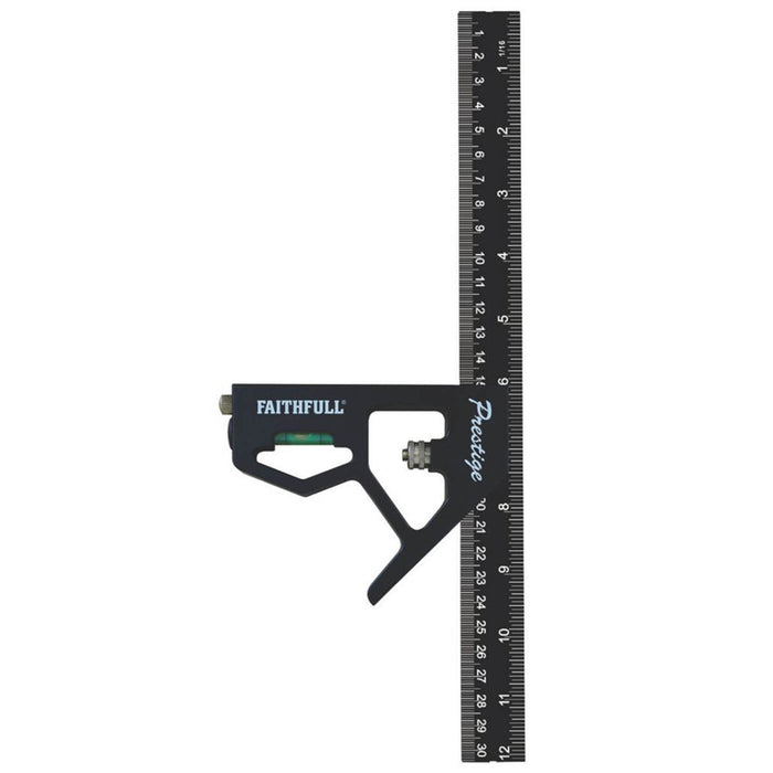 Faithfull Combination Square 12inches Black Metric And Imperial Scales 300mm - Image 4