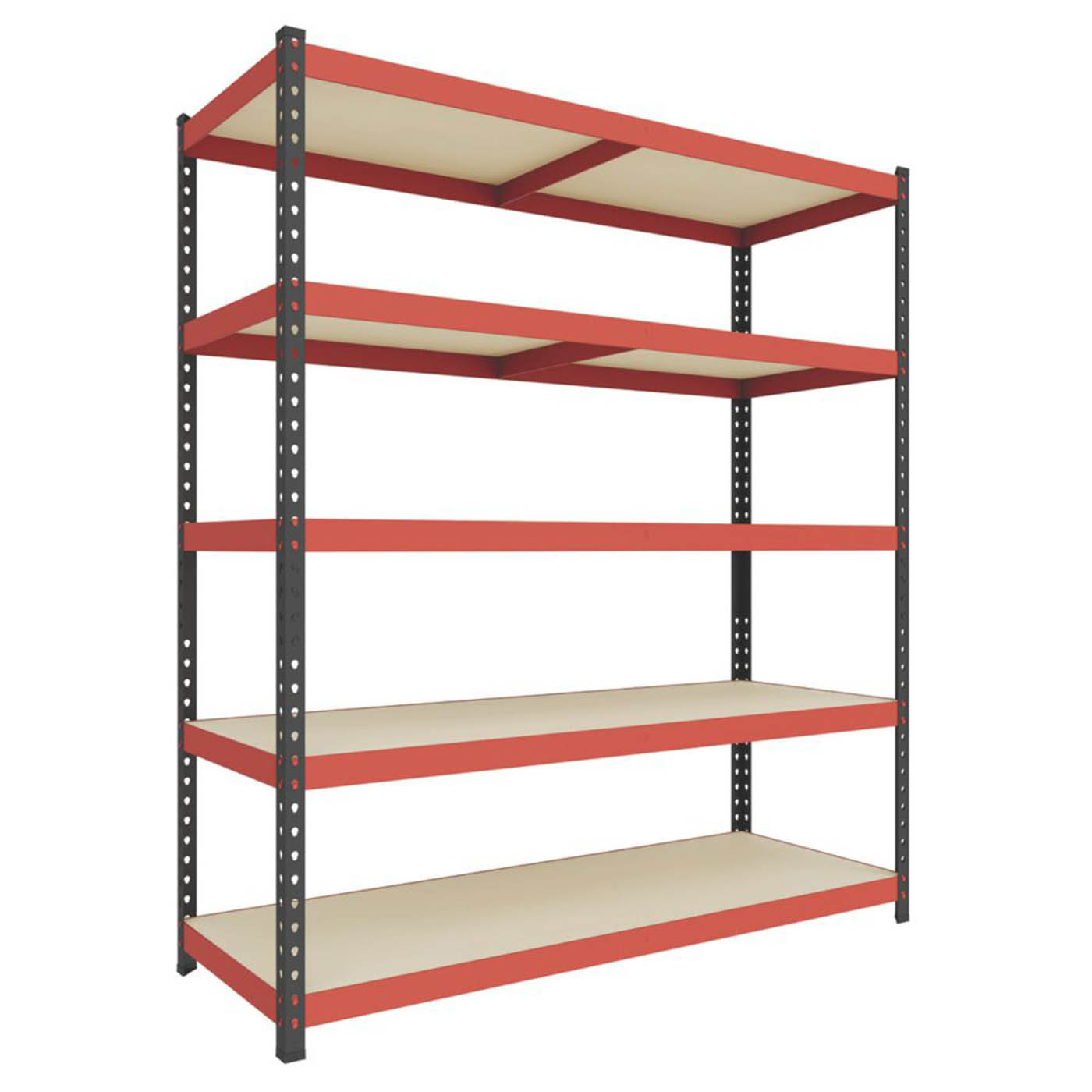 Shelving Unit 5 Tier Metal Heavy Duty Storage Shelves Racking Garage Organiser - Image 1