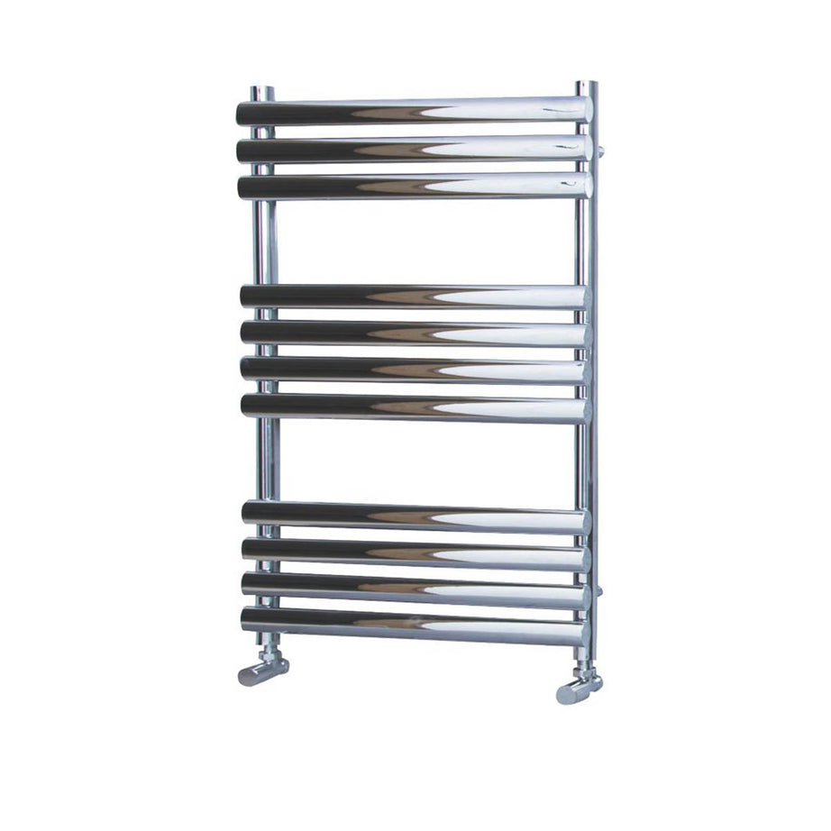 Towel Rail Radiator Chrome Flat Bathroom Warmer Ladder Modern (H)80x(W)50cm - Image 1