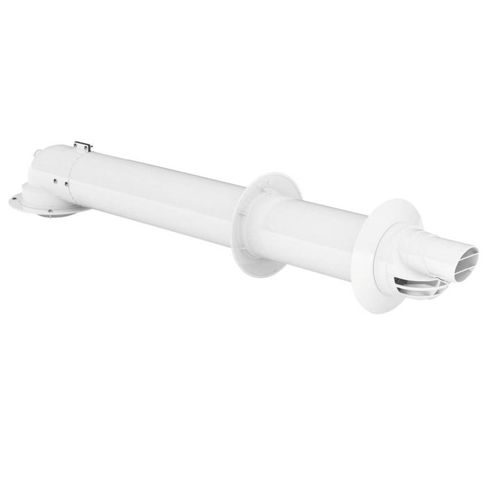 Heatline Horizontal Flue Kit Push-Fit Boiler Accessory White Indoor (Dia)100mm - Image 2