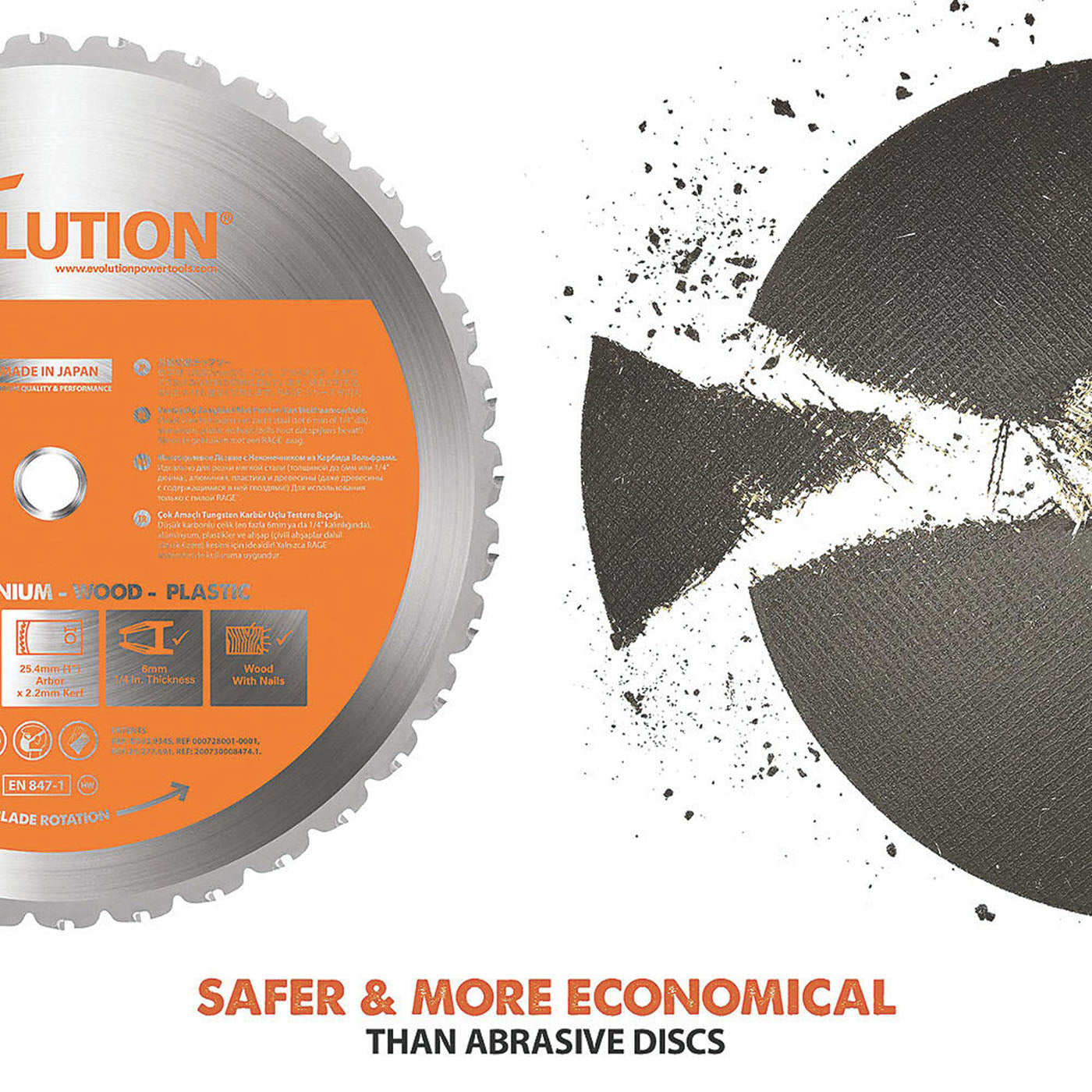 Evolution Chop Saw Electric 110V R355CPS110V Heavy Duty 355mm Multi Material - Image 5