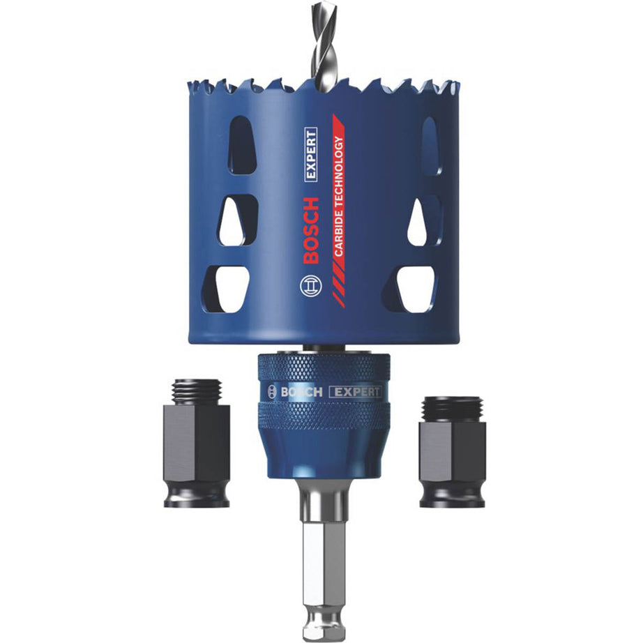 Bosch Holesaw Starter Kit 68mm Expert Wood Brick Soft Tiles Plastic Steel - Image 1