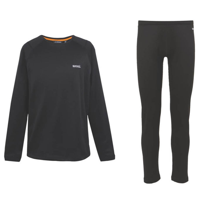 Regatta Thermal Baselayer Set Mens Polyester Black Elasticated Waist X Large - Image 1