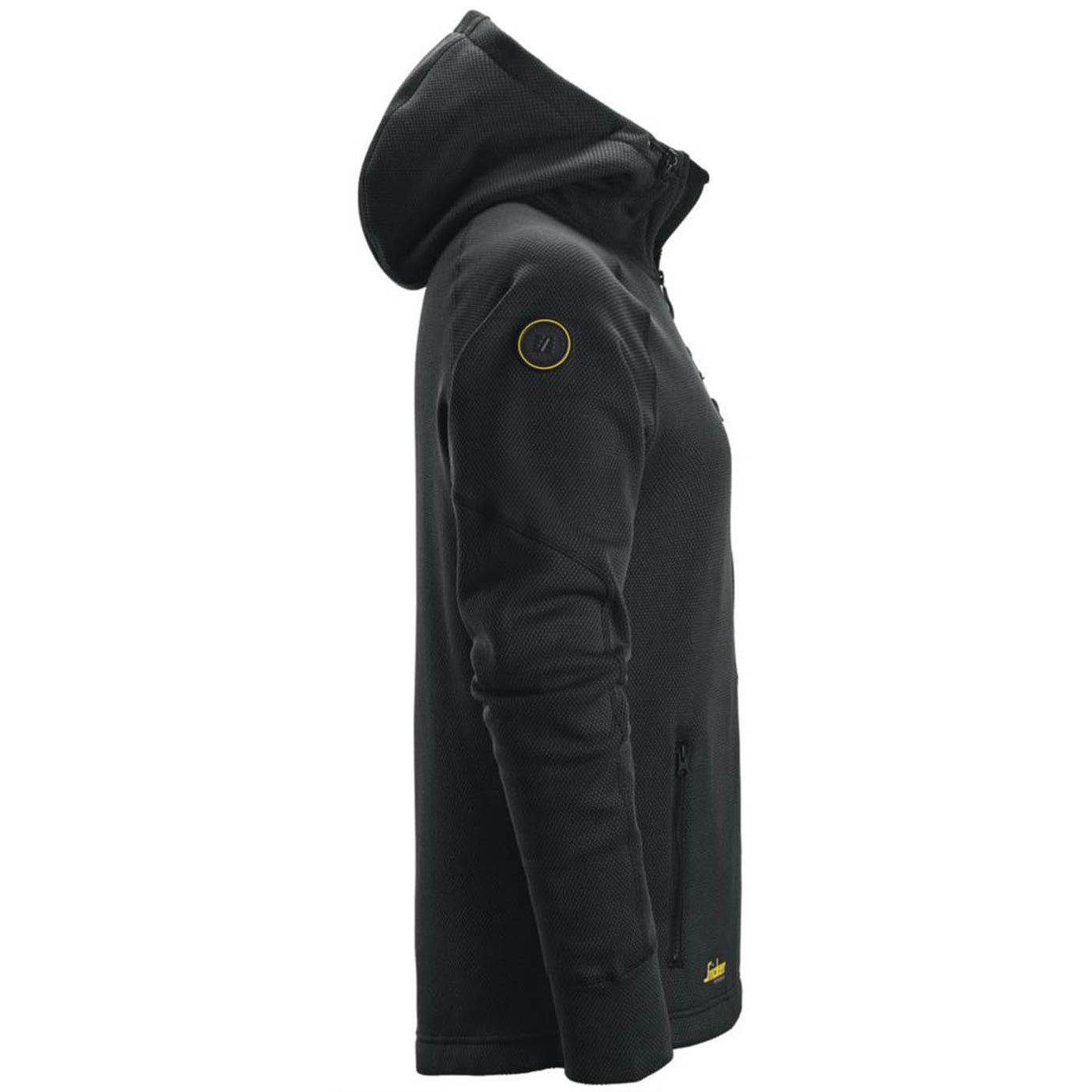 Snickers Work Hoodie Mens Regular Fit Black Breathable Full Zip Small 36in Chest - Image 3