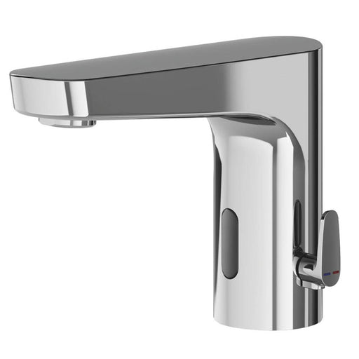 Swirl Bathroom Sensor Tap Mono Mixer Touch-Free Chrome Lever Handle Contemporary - Image 1
