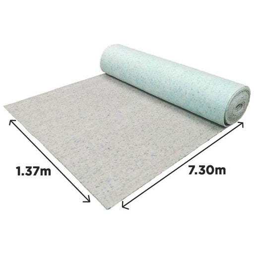 Carpet Underlay Roll 2.4 Tog 7 mm Thick Cushion Soft Luxury Feel Indoor 10m² - Image 1
