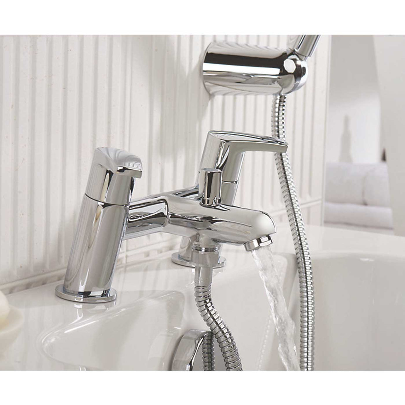 Bristan Bath Filler Tap Shower Mixer Chrome Dual Lever Brass Bathroom Modern - Image 3