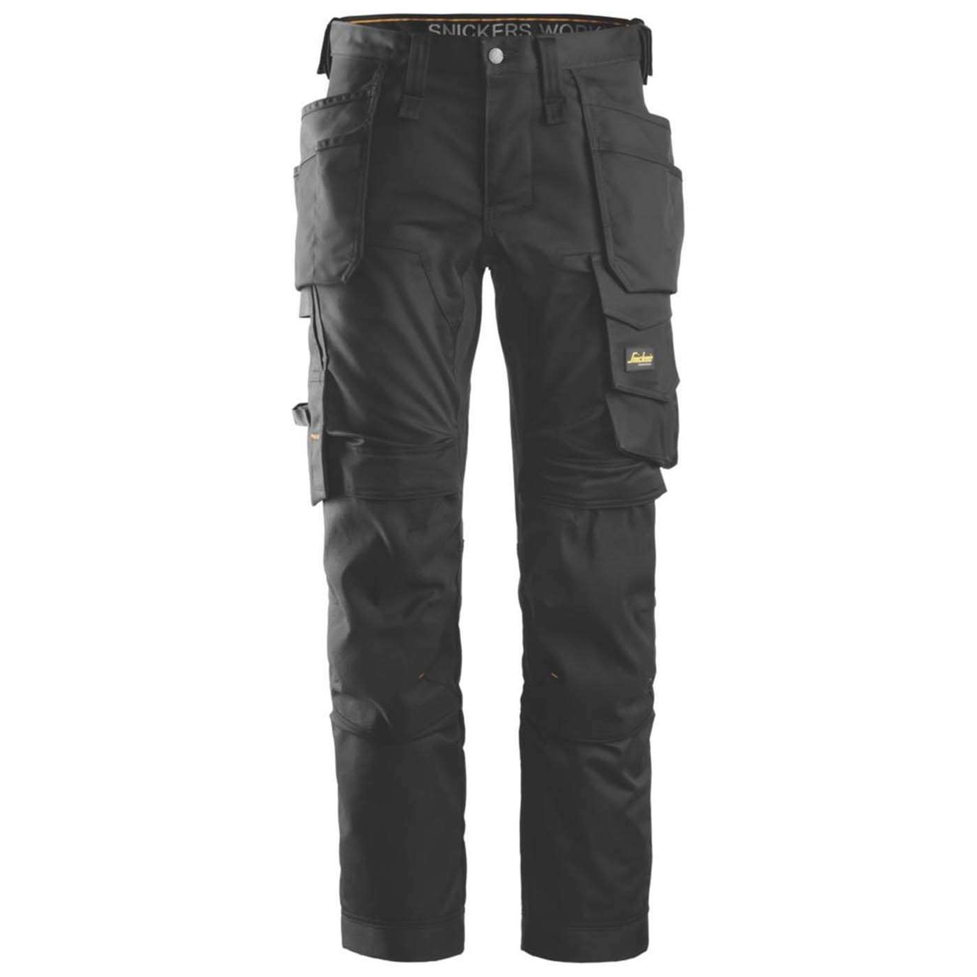 Snickers Work Trousers Mens Slim Fit Black Stretch Multi Pockets Cargo 38W 35L - Image 1