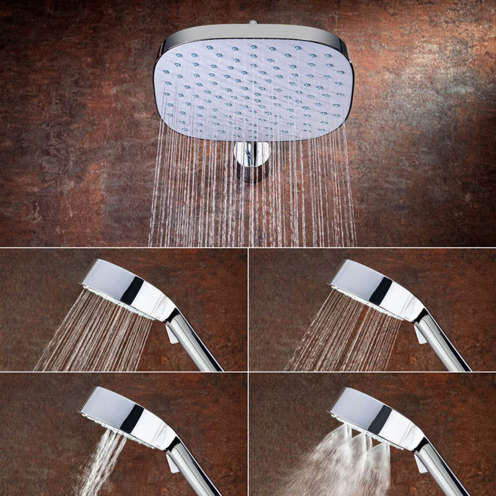 Mira Thermostatic Mixer Shower Concealed Chrome Bathroom Square Twin Heads - Image 3