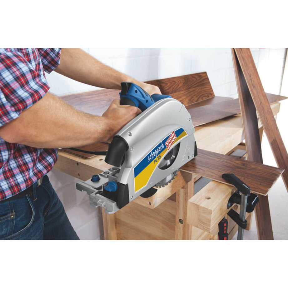 Scheppach Plunge Saw Electric PL75 Guide Rail Heavy Duty 210mm Portable 1600W - Image 4