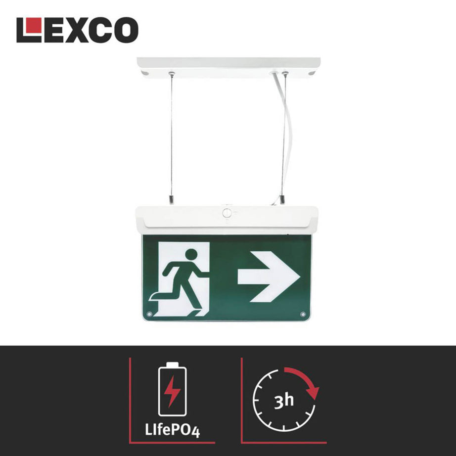 Lexco Emergency LED Exit Light Arrow Kit Maintained or Non-Maintained 2.2W 20lm - Image 4