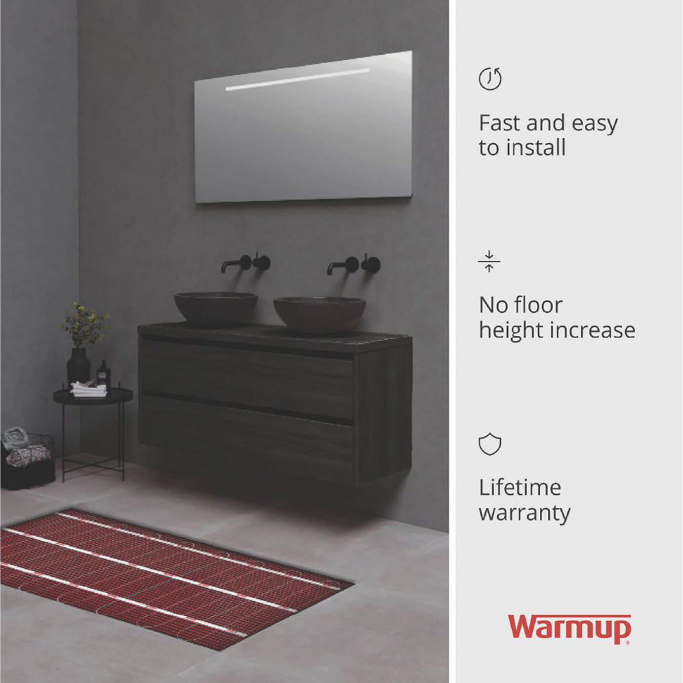 Warmup Underfloor Heating Mat StickyMat Self-Adhesive Double-Insulated 1.0m² - Image 3