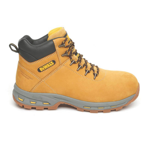 DeWalt Safety Boots Mens Standard Fit Wheat Leather Aluminium Toe Cap Size 9 - Image 1