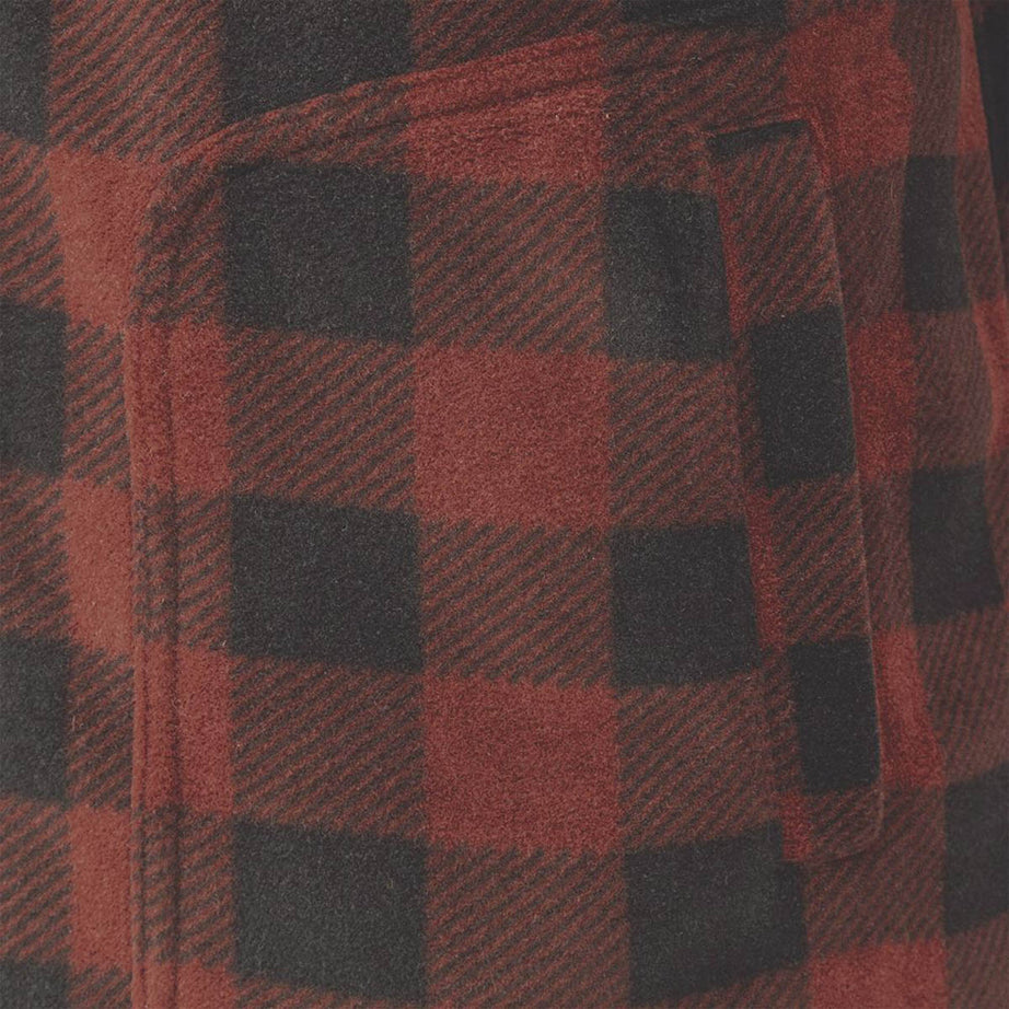 Site Fleece Shirt Jacket Long Sleeve 2 Pockets Red Black Small 46" Chest - Image 5