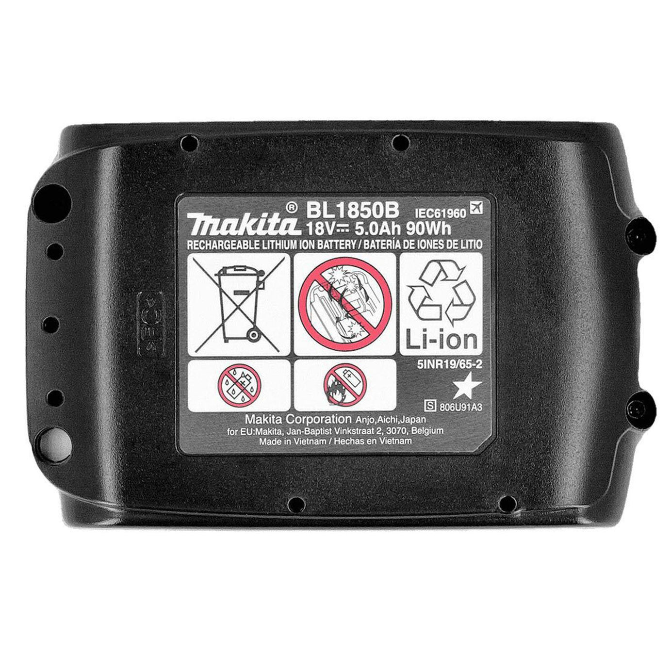 Makita Battery Charger BL1850B Li-ion 5.0Ah 18 V LXT LED Capacity Indicator - Image 2