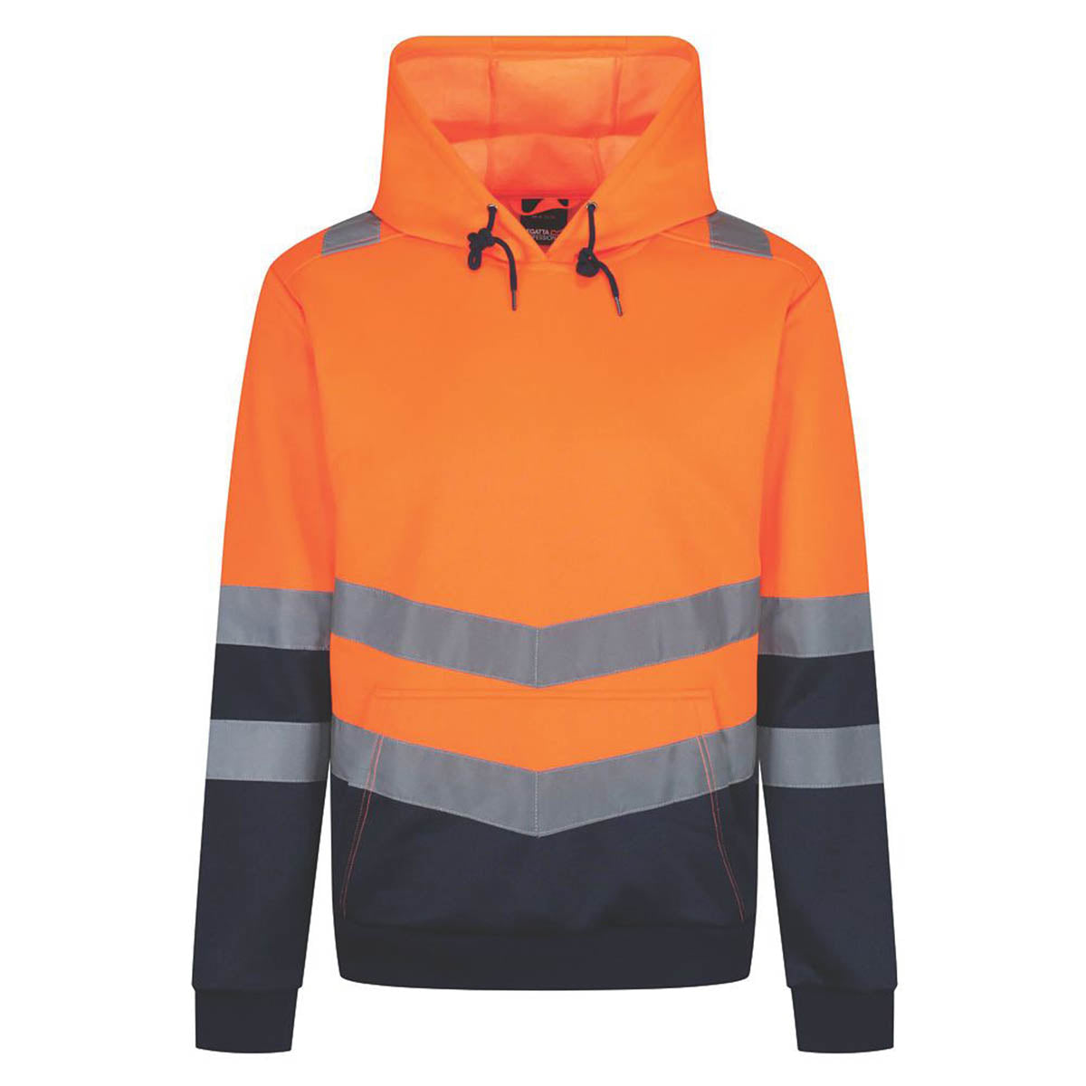 Regatta Hi-Vis Hoodie Mens Orange Safety Sweatshirt Reflective Small 40" Chest - Image 1
