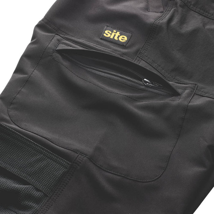 Site Work Trousers Black Multi-Pocket Lightweight Comfort Breathable 38" W 32" L - Image 3