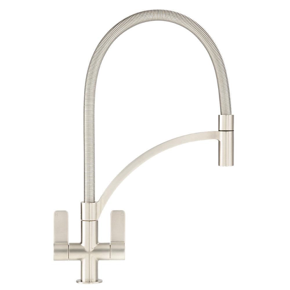 Franke Kitchen Tap Mixer Pull Out Mono Single Brushed Steel Built In Aerator - Image 1