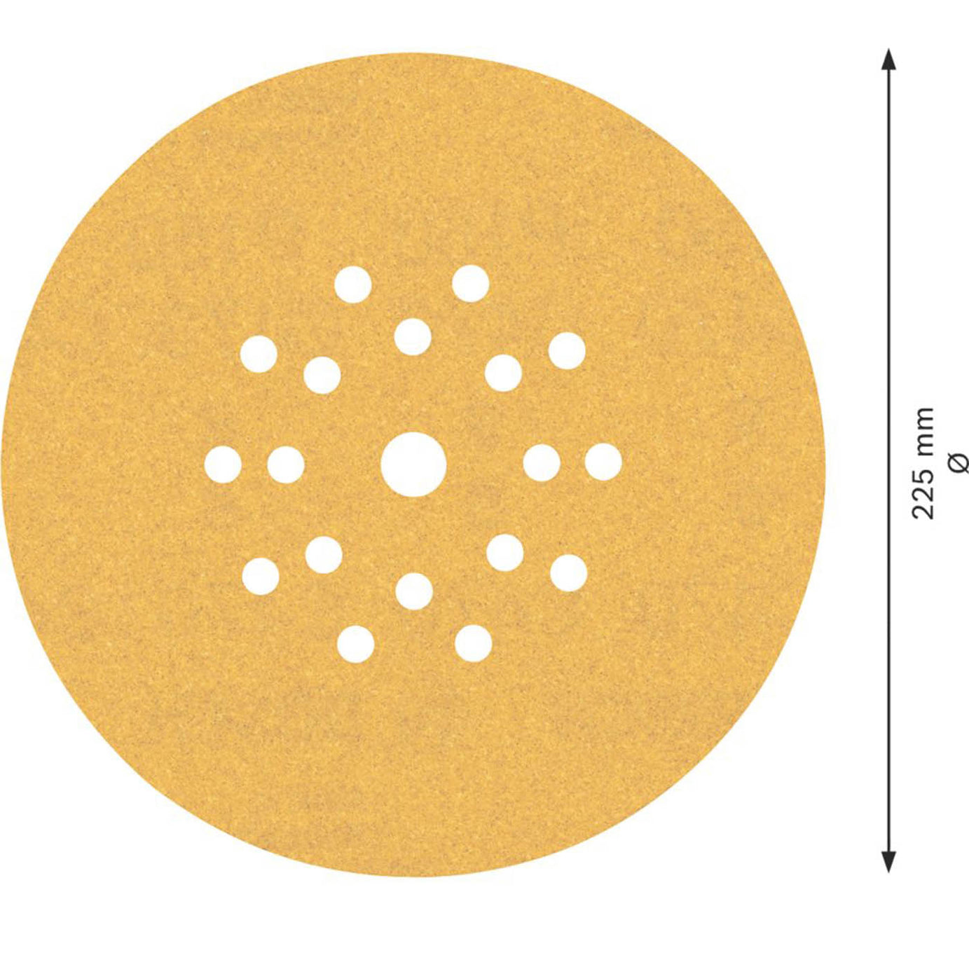 Bosch Sanding Discs C470 18-Hole Punched 225mm Medium 150 Grit 25 Pack - Image 1