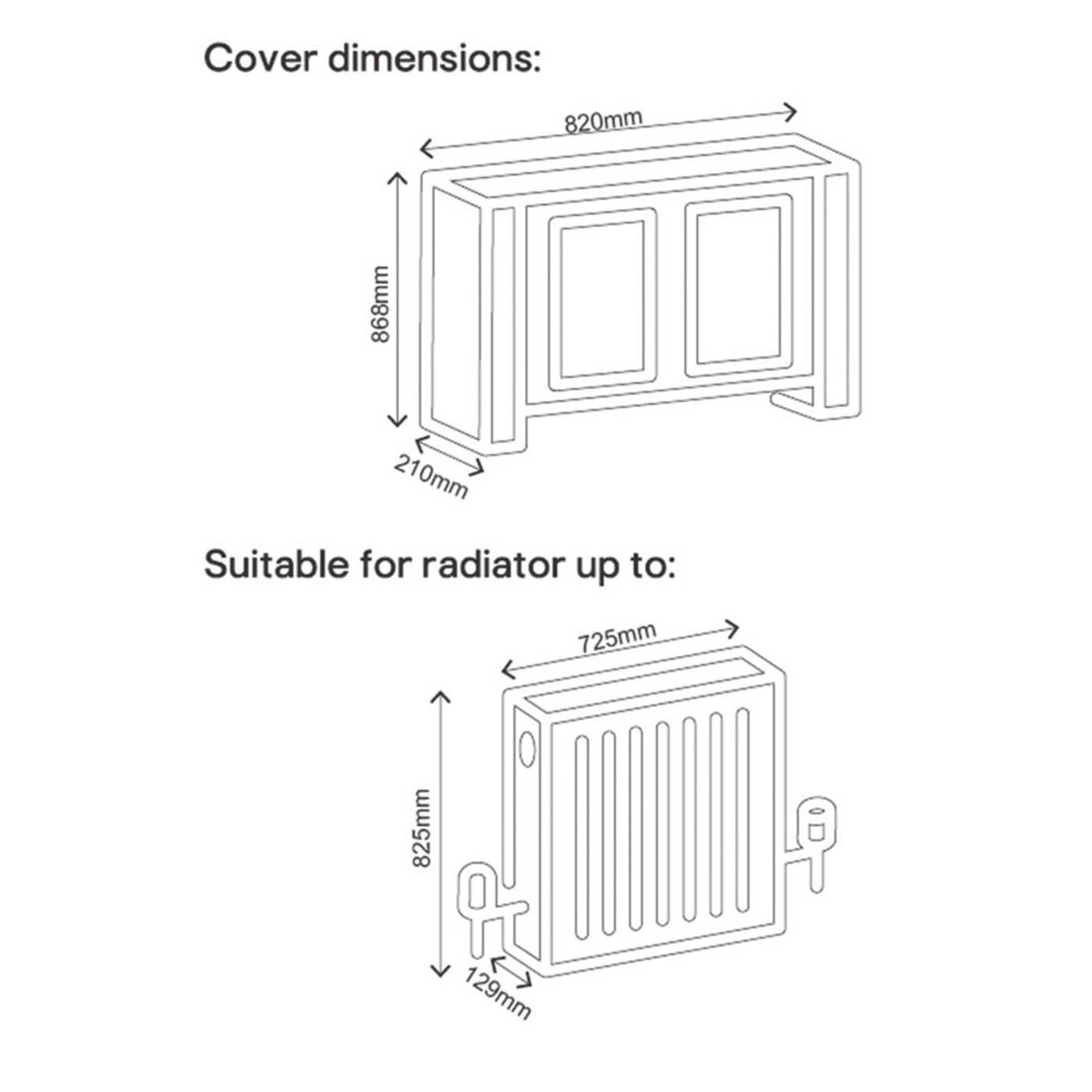 Victorian Radiator Cover White 820mm x 210mm x 868mm - Image 4