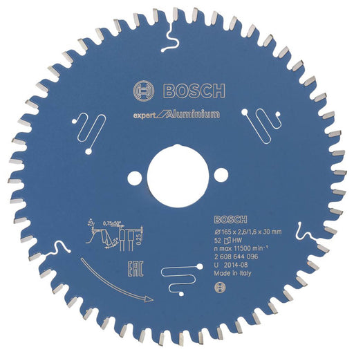 Bosch Circular Saw Blade Expert 165mm 52 Teeth Multi-Material Wood Metal Plastic - Image 1