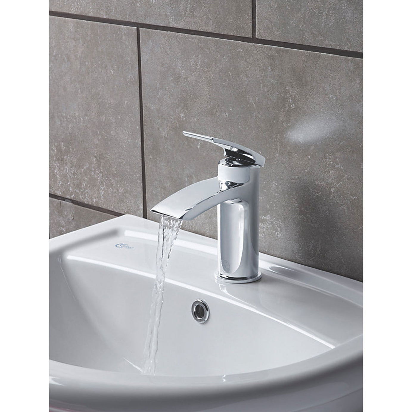 Bathroom Basin Tap Mono Mixer Single Lever Chrome Clicker Waste Modern Faucet - Image 4