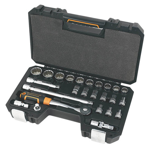 Magnusson Socket Set 12-Point 1/2" Drive Ergonomic Hardened Metric Set Of 25 - Image 1