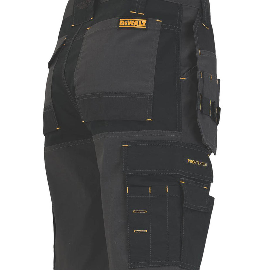 DeWalt Work Shorts Mens Regular Fit Grey Black Multi Pocket Breathable 38"W - Image 4