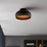 Ceiling Light Black/Copper Modern Domed Metal Lampshade Semi-Flush Indoor - Image 4