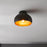 Ceiling Light Black/Copper Modern Domed Metal Lampshade Semi-Flush Indoor - Image 5