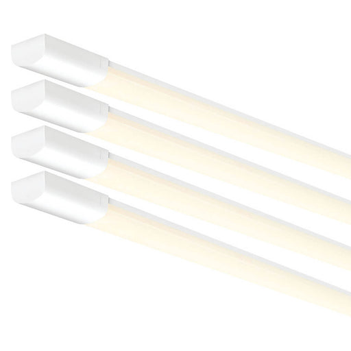 LED Batten Tube Light Slim 2000lm Indoor Wall Ceiling Mounted 2FT 18W Pack Of 4 - Image 1