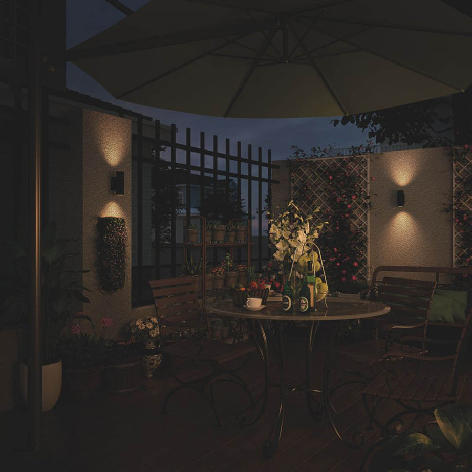 Calex Turin Outdoor Up & Downlight Black - Image 4