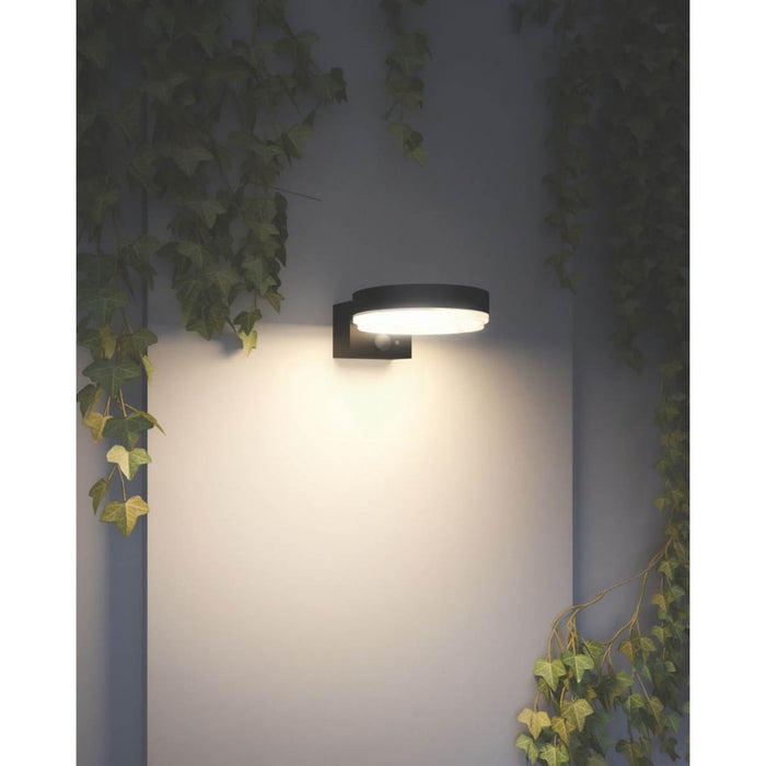 4lite Wall Light Solar LED Warm White Aluminium Black Outdoor PIR Sensor - Image 5