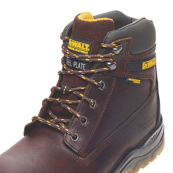 DeWalt Safety Boots Mens Wide Fit Brown Leather Waterproof Steel Toe Size 12 - Image 6