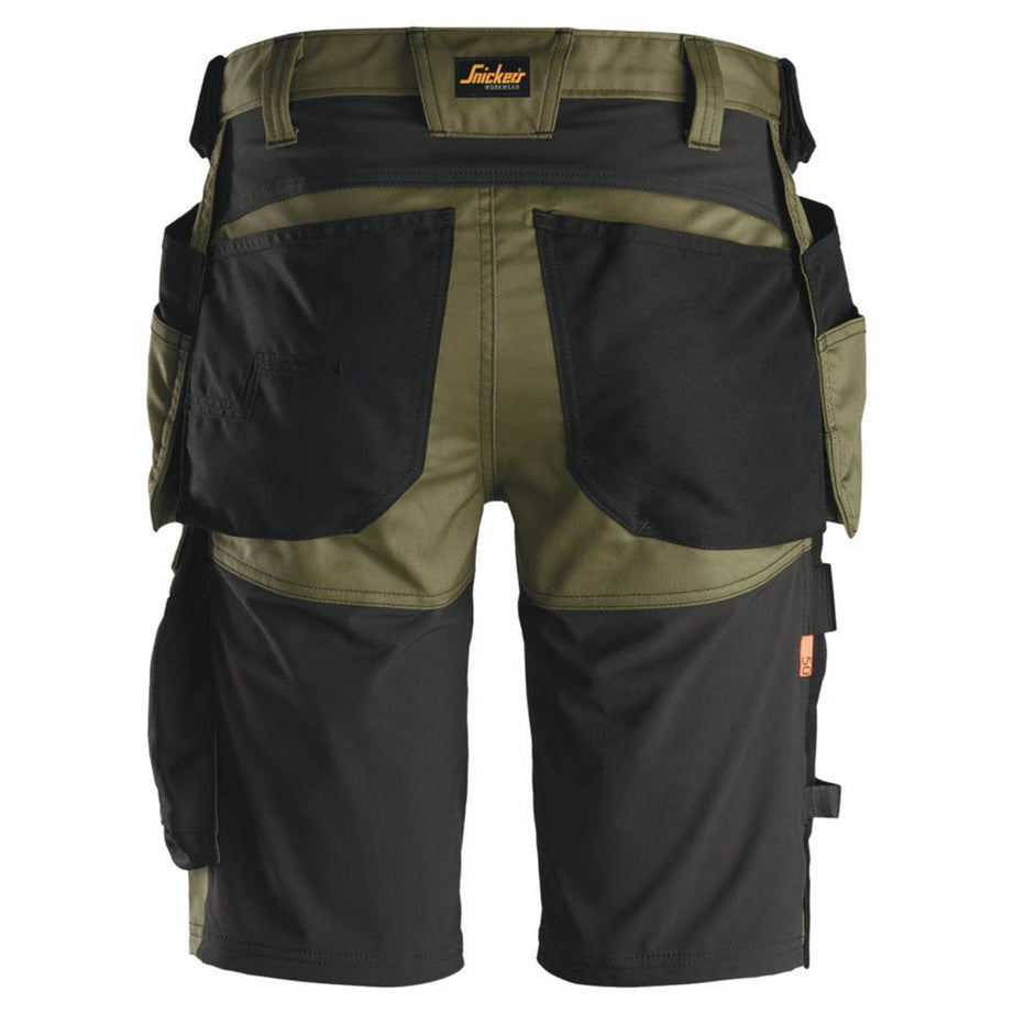 Snickers Work Shorts Mens Khaki Black Stretch Breathable Multi Pockets 36"W - Image 5