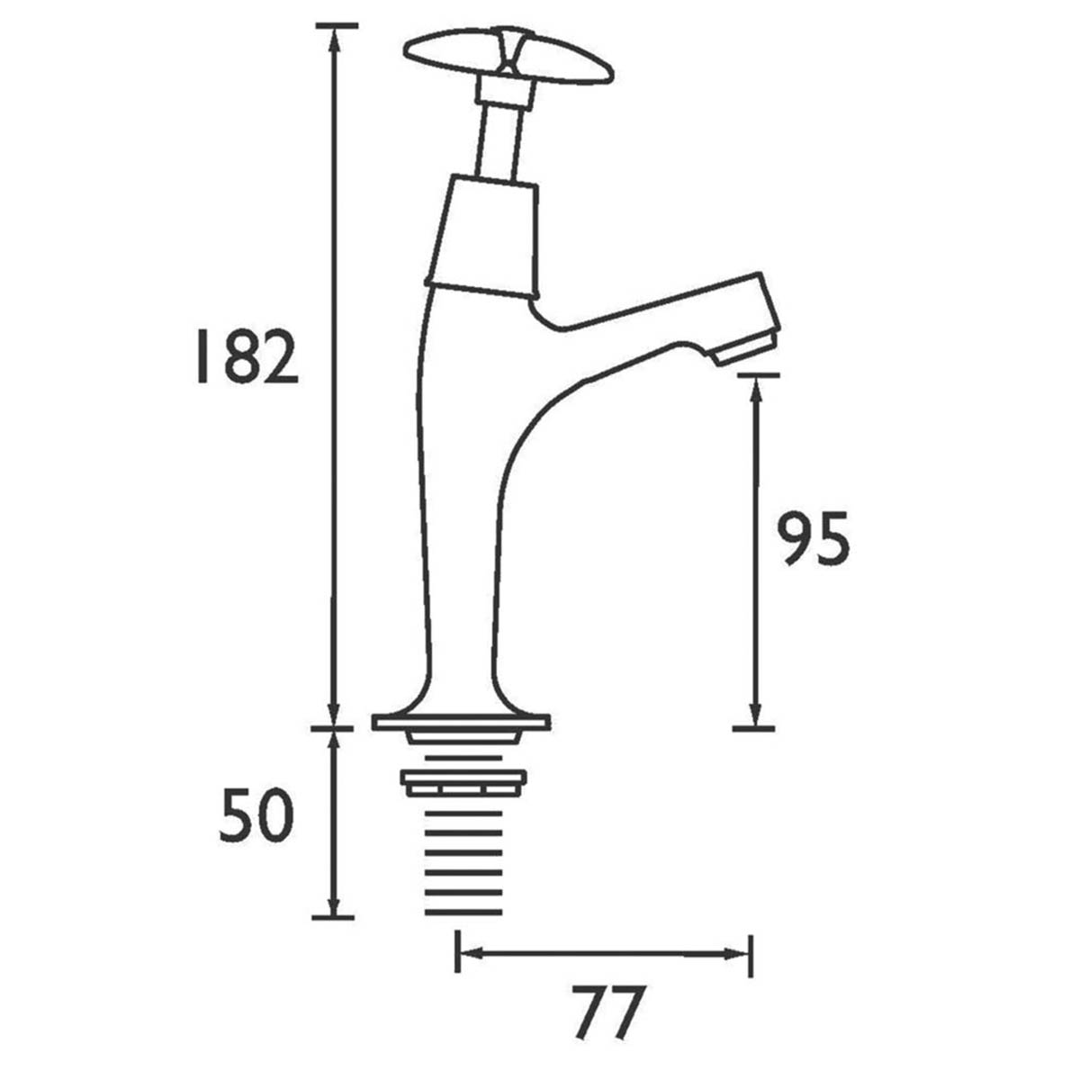 Bristan Kitchen Pillar Taps Cross Head High Neck Full Turn Cold Hot Pair - Image 2