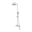 Mixer Shower Set Thermostatic Chrome Exposed Twin Head Round 3-Spray Pattern - Image 1