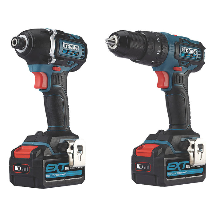 Erbauer Cordless Combi Drill & Impact Driver Twin Pack EID18-Li/ECD18-Li-2 18V - Image 1