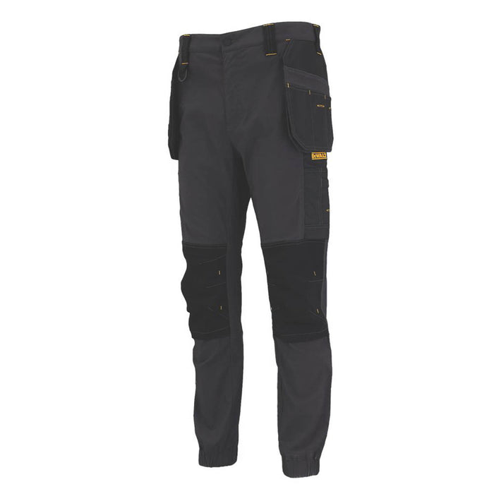 DeWalt Work Trousers Grey Black Slim Fit 5 Pockets Breathable 30" W 31" L - Image 1