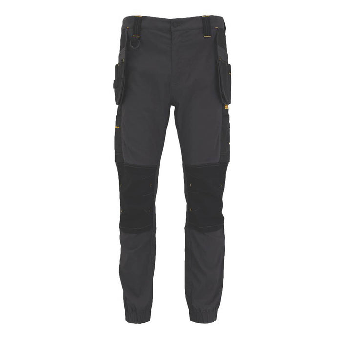 DeWalt Work Trousers Grey Black Slim Fit 5 Pockets Breathable 30" W 31" L - Image 2