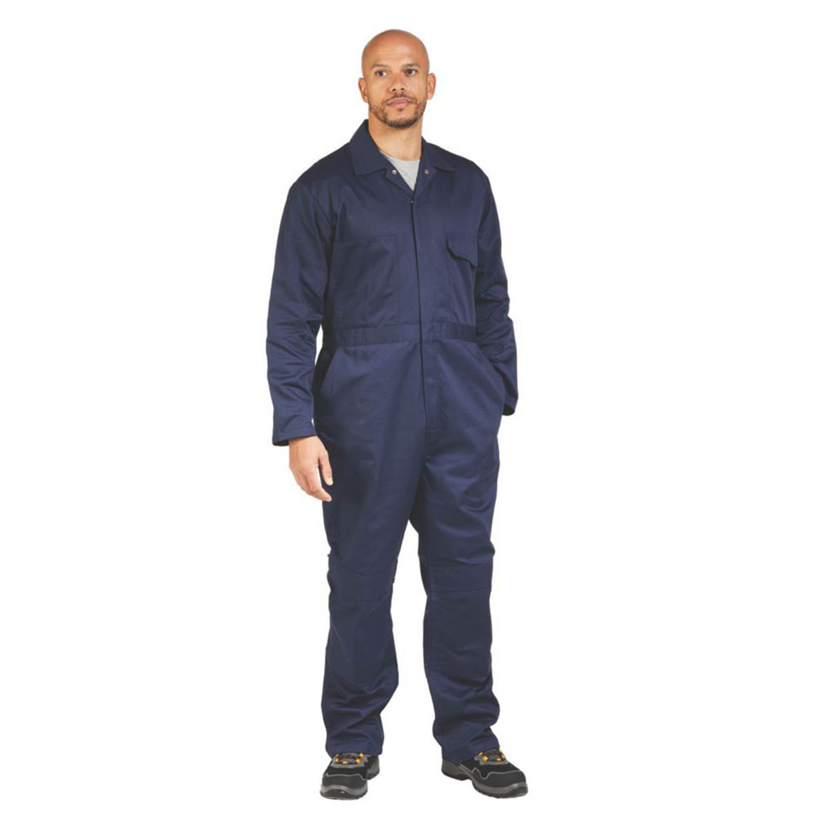 Site Work Coveralls Mens Navy 2 Way Front Zip Multi Pocket 2XL 60" Chest 31"L - Image 4