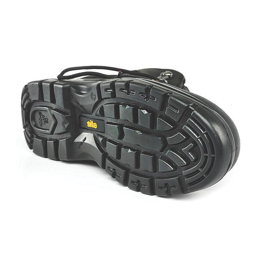 Site Safety Boots Mens Wide Fit Black Leather Waterproof Steel Toe Size 12 - Image 3