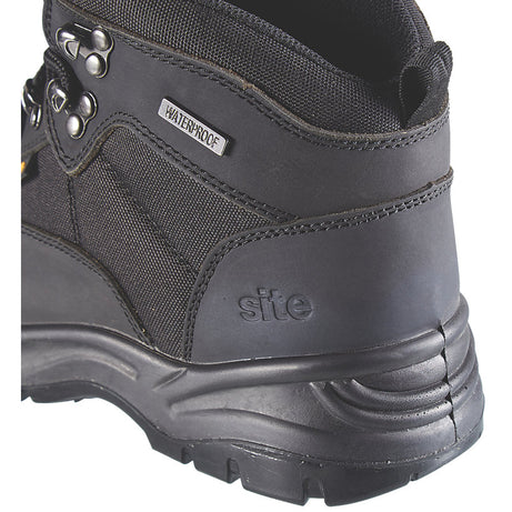Site Safety Boots Mens Wide Fit Black Leather Waterproof Steel Toe Size 12 - Image 5