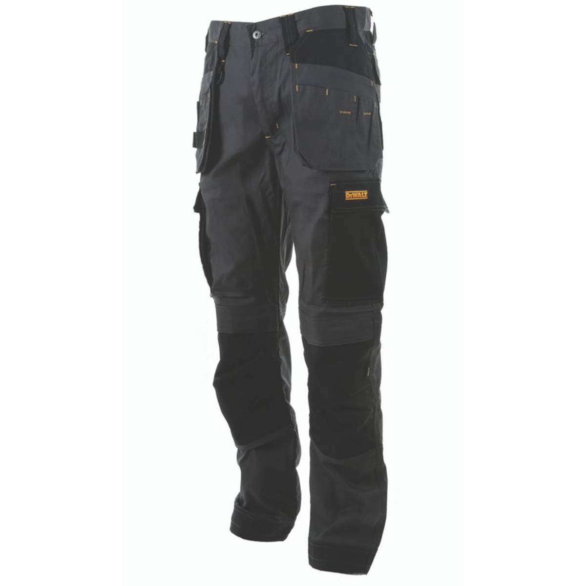 DeWalt Work Trousers Mens Slim Fit Grey Breathable Multi Pockets 38"W 31"L - Image 1