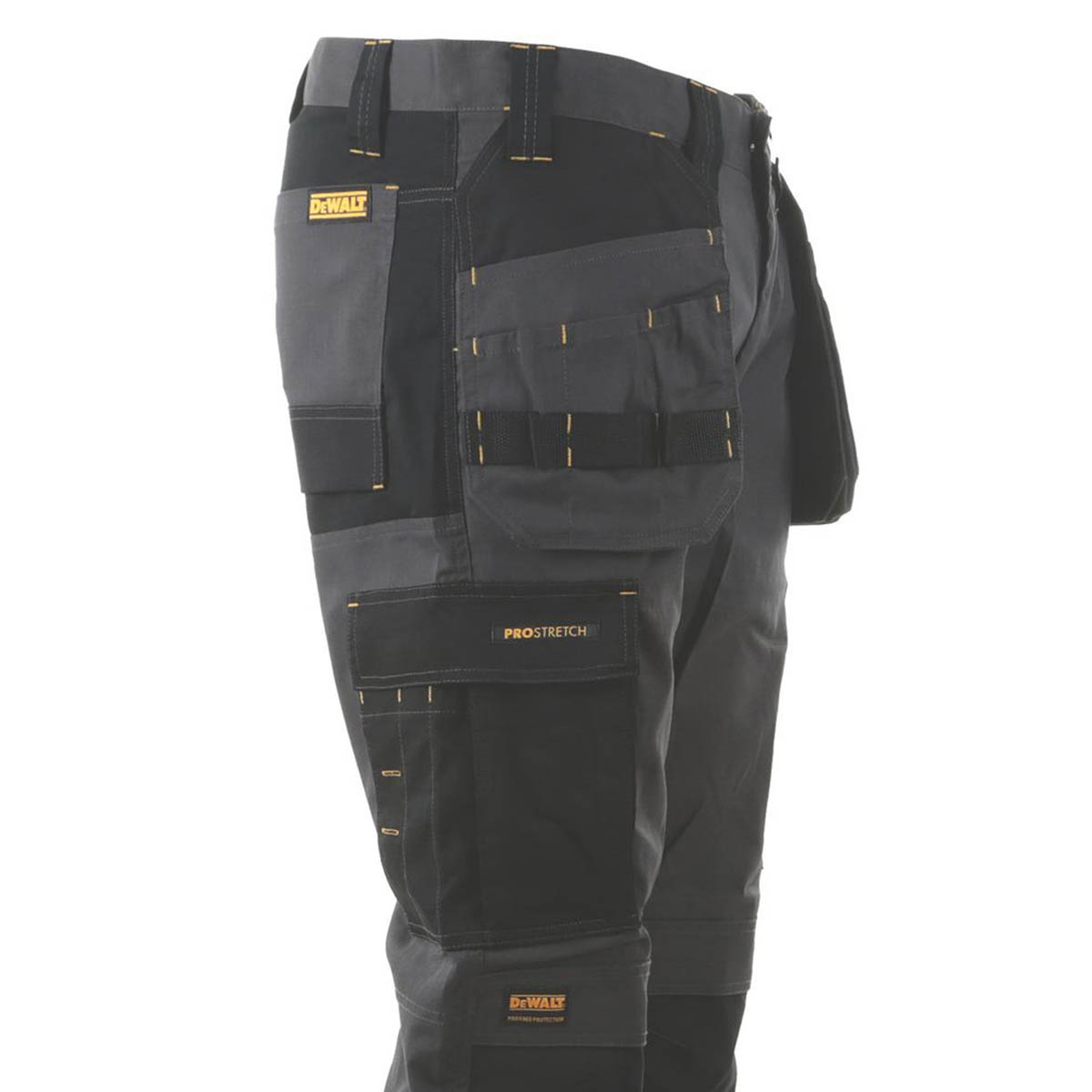 DeWalt Work Trousers Mens Slim Fit Grey Breathable Multi Pockets 38"W 31"L - Image 3